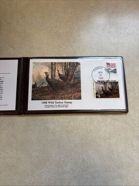 FDC First Day Covers 1988 Wild Turkey $5 Stamp TURKEY NC cancel Fleetwood  Folio